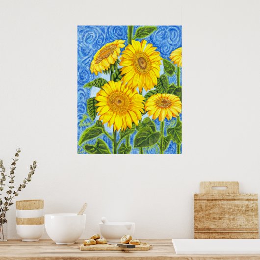 Sonnenblumen Poster (Küche)