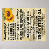 Sonnenblumen-Poster - Perfekte Geschenkideen zum G Poster (Vorne)