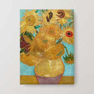 Sonnenblumen, Postimpressionistische Stilleben-Mal Button