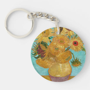 Sonnenblumen, Postimpressionistische Stilleben-Mal Schlüsselanhänger