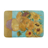 Sonnenblumen, postimpressionistisches Stillleben-G Badematte (Vorderseite)