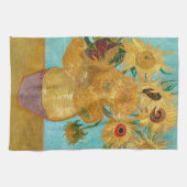 Sonnenblumen, postimpressionistisches Stillleben-G Geschirrtuch (Horizontal)
