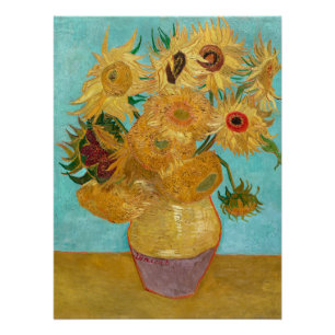 Sonnenblumen, postimpressionistisches Stillleben-G Poster