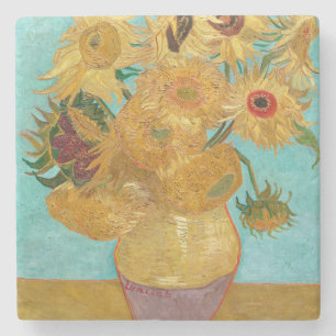 Sonnenblumen, postimpressionistisches Stillleben-G Steinuntersetzer