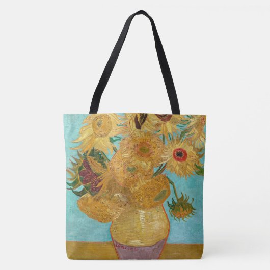 Sonnenblumen, postimpressionistisches Stillleben-G Tasche (Vorderseite)