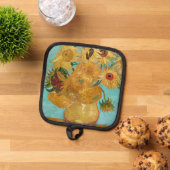 Sonnenblumen, postimpressionistisches Stillleben-G Topflappen (Oben Unten)