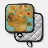 Sonnenblumen, postimpressionistisches Stillleben-G Topflappen (Vorderseite/Rückseite)