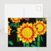 Sonnenblumen Postkarte (Vorne/Hinten)