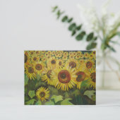Sonnenblumen Postkarte (Stehend Vorderseite)