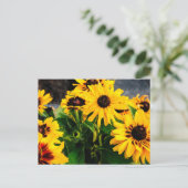 Sonnenblumen Postkarte (Stehend Vorderseite)