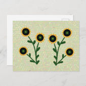 Sonnenblumen Postkarte (Vorne/Hinten)