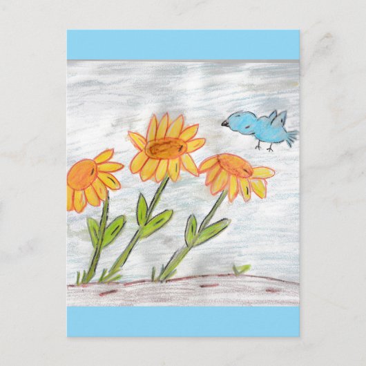 Sonnenblumen Postkarte (Vorderseite)