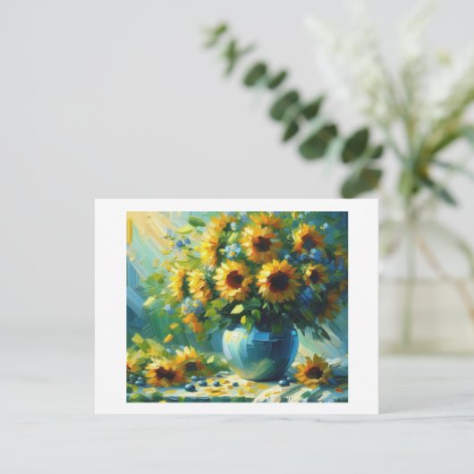 Sonnenblumen, Postkarte (Stehend Vorderseite)