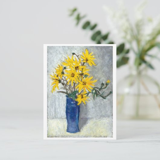 Sonnenblumen Postkarte (Stehend Vorderseite)