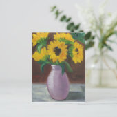 Sonnenblumen Postkarte (Stehend Vorderseite)