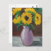 Sonnenblumen Postkarte (Vorne/Hinten)