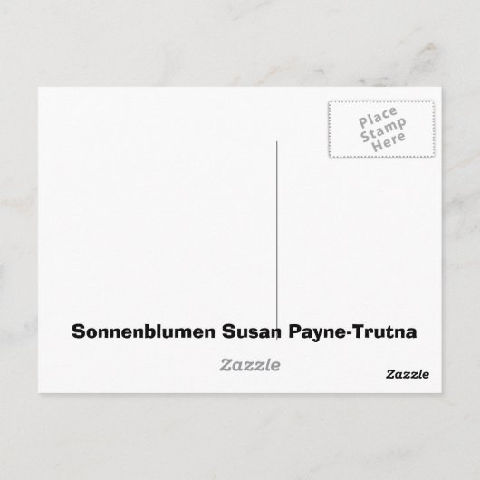 Sonnenblumen Postkarte (Rückseite)