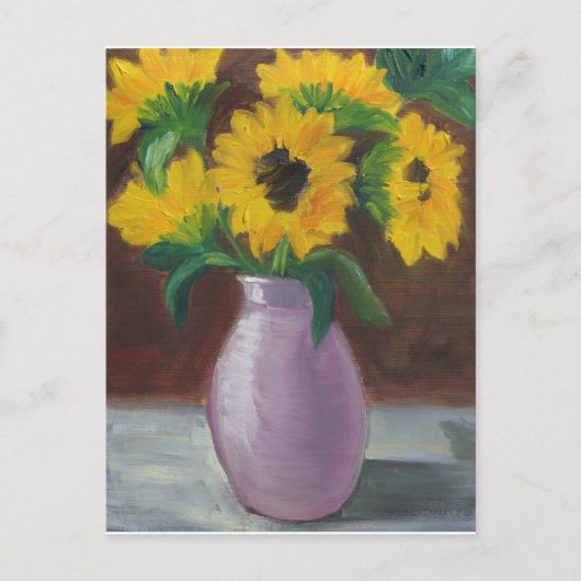 Sonnenblumen Postkarte (Vorderseite)