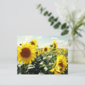 Sonnenblumen Postkarte (Stehend Vorderseite)