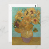 Sonnenblumen Postkarte (Vorne/Hinten)