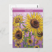 Sonnenblumen Postkarte (Vorne/Hinten)