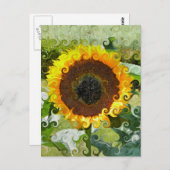 SONNENBLUMEN POSTKARTE (Vorne/Hinten)