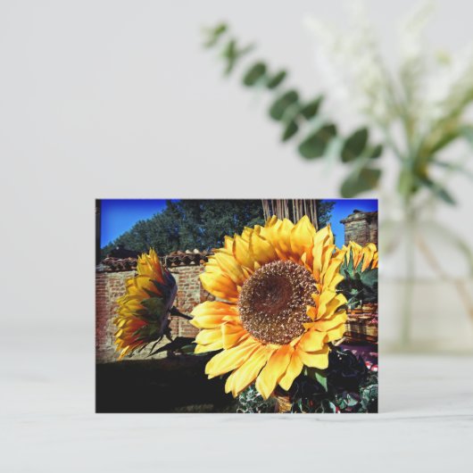 Sonnenblumen Postkarte (Stehend Vorderseite)