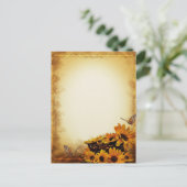 Sonnenblumen Postkarte (Stehend Vorderseite)