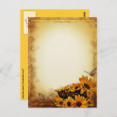 Sonnenblumen Postkarte (Vorne/Hinten)