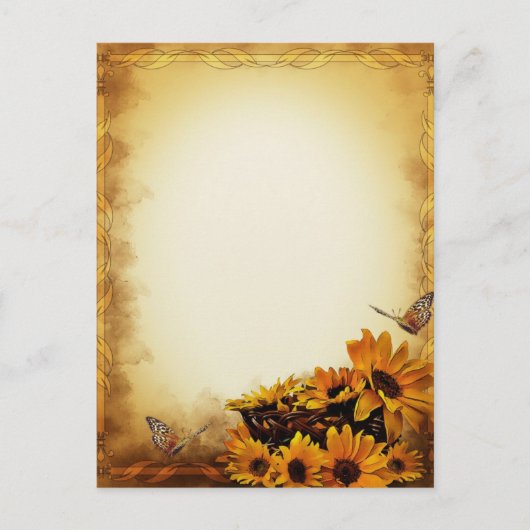 Sonnenblumen Postkarte (Vorderseite)