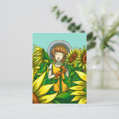 Sonnenblumen Postkarte (Stehend Vorderseite)