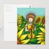 Sonnenblumen Postkarte (Vorne/Hinten)