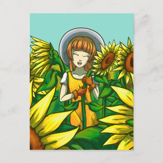 Sonnenblumen Postkarte (Vorderseite)