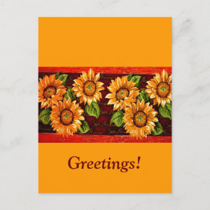 Sonnenblumen Postkarte