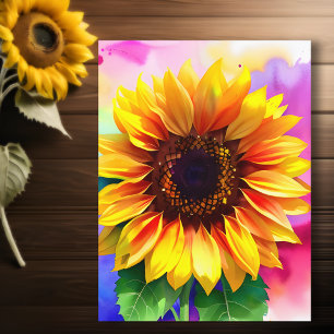 Sonnenblumen Postkarte - Lebhafte Blumenpracht - S
