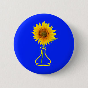 Sonnenblumen-Power Sonnenblumen und Vase Button