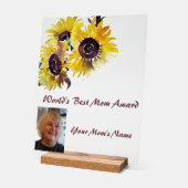 Sonnenblumen-Preis der Welt für beste Mama Acrylschild (Winkel)