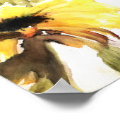 Sonnenblumen Premium Leinwand Gloss Poster (12x18) (Ecke)