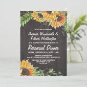 Sonnenblumen Probe Abendessen Einladung (Stehend Vorderseite)