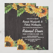 Sonnenblumen Probe Abendessen Einladung (Vorne/Hinten)