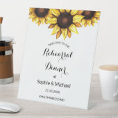 Sonnenblumen Probe Abendessen Herzlich willkommen Sockelschild (In Situ)