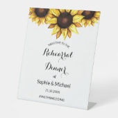 Sonnenblumen Probe Abendessen Herzlich willkommen Sockelschild (Vorderseite)