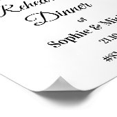 Sonnenblumen Probe Abendessen Hochzeit Weiß Gelb Poster (Ecke)