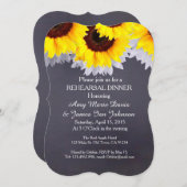 Sonnenblumen Probe Dinner einladen Sonnenblume2 Einladung (Vorne/Hinten)