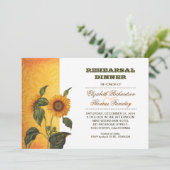 Sonnenblumen Probe zum Abendessen einladen Einladung (Stehend Vorderseite)