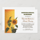 Sonnenblumen Probe zum Abendessen einladen Einladung (Vorne/Hinten)