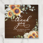 Sonnenblumen Pumpkin Fall Brautparty Geschenkanhänger (Vorderseite)