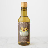 Sonnenblumen Pumpkin Mini Weinflasche Etikett (Vorderseite)
