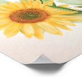 Sonnenblumen & Pumpkin Willkommenszeichen Poster (Ecke)