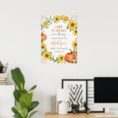 Sonnenblumen & Pumpkin Willkommenszeichen Poster (Heimbüro)